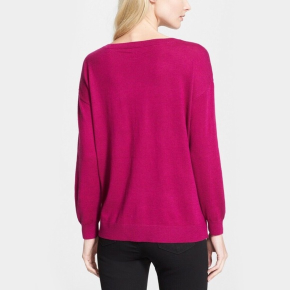 Joie 'Je Suis Flirty' Eloisa Fuchsia Sweater - Picture 3 of 8